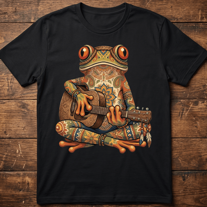 Boho Mandala Frog Guitarist Tee - The Music Frontiers