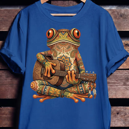 Boho Mandala Frog Guitarist Tee