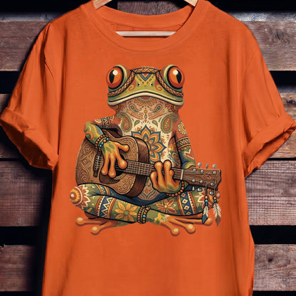 Boho Mandala Frog Guitarist Tee