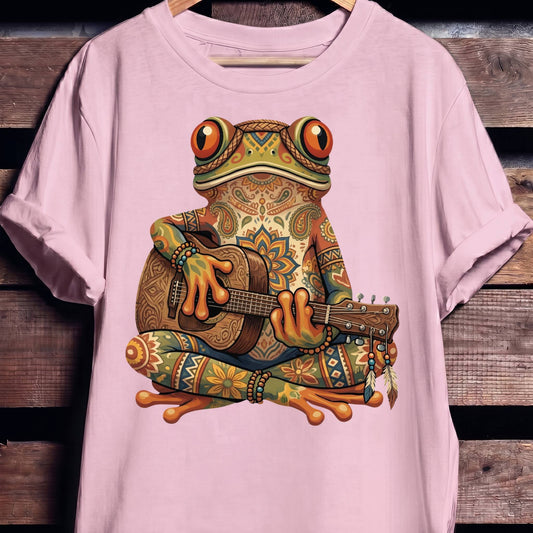 Boho Mandala Frog Guitarist Tee