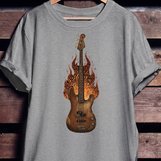 Burning Notes Bass Guitar T-Shirt