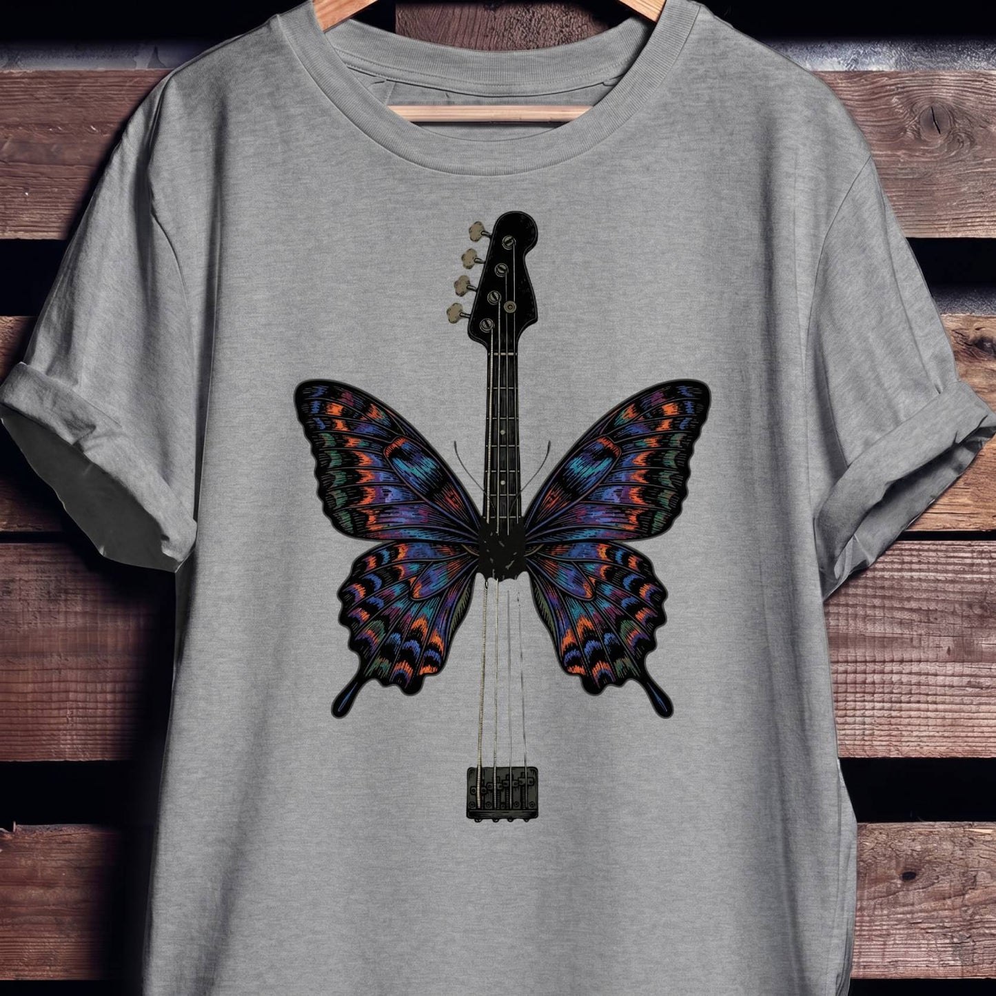 Butterfly Bass Guitar Graphic Tee