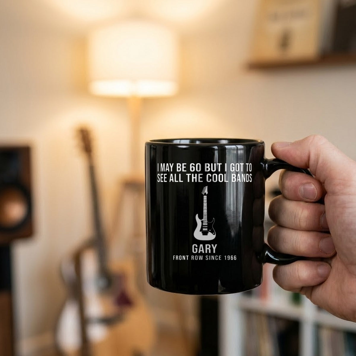 I May Be Old But I Got to See All the Cool Bands Personalized Shirt - matching black mug