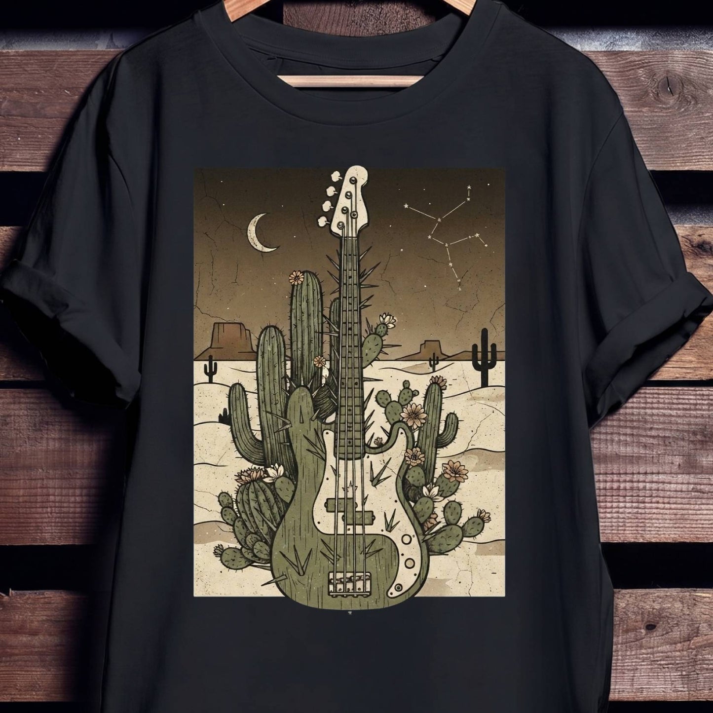 Cactus Moon Bass Art Tee - Unisex Standard T-Shirt