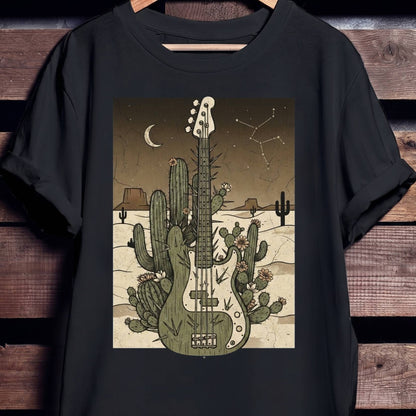 Cactus Moon Bass Art Tee - Unisex Standard T-Shirt