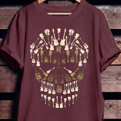 Classic Bassist Skull Graphic Tee - The Music Frontiers