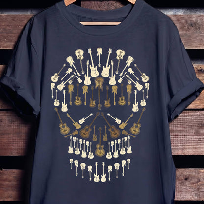Classic Bassist Skull Graphic Tee - The Music Frontiers
