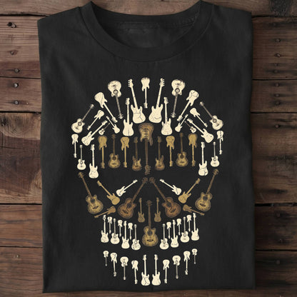 Classic Bassist Skull Graphic Tee - The Music Frontiers