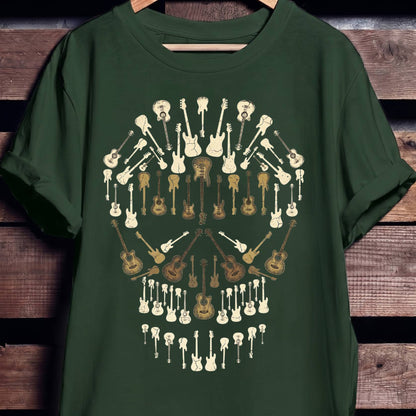 Classic Bassist Skull Graphic Tee - The Music Frontiers