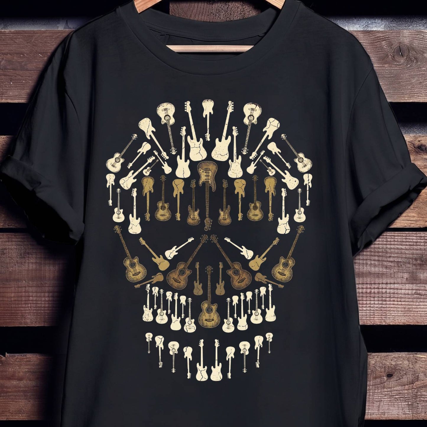 Classic Bassist Skull Graphic Tee - The Music Frontiers