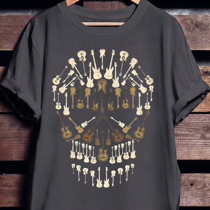 Classic Bassist Skull Graphic Tee - The Music Frontiers