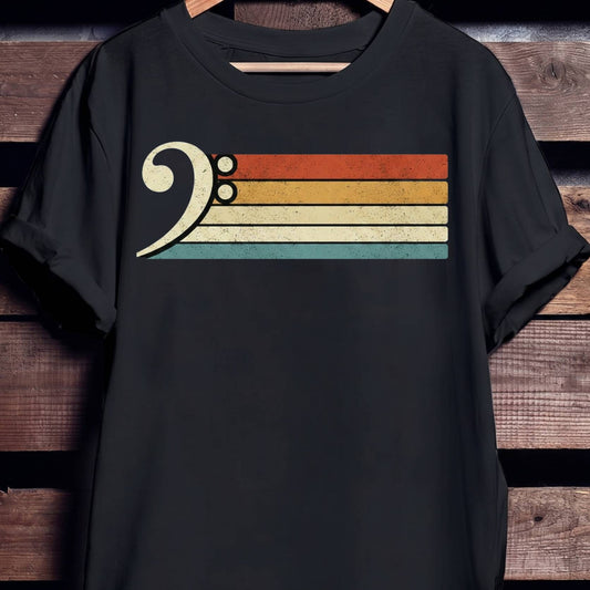 Classic Bass Guitar Player Stripe T-Shirt - Unisex Standard T-Shirt