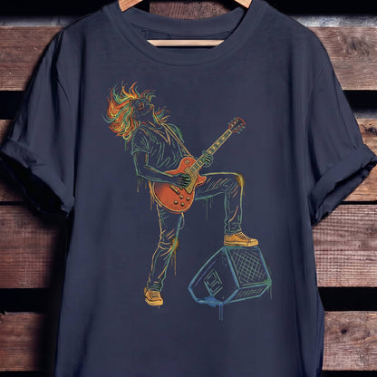 Classic Rock Electric Guitarist Tee - The Music Frontiers