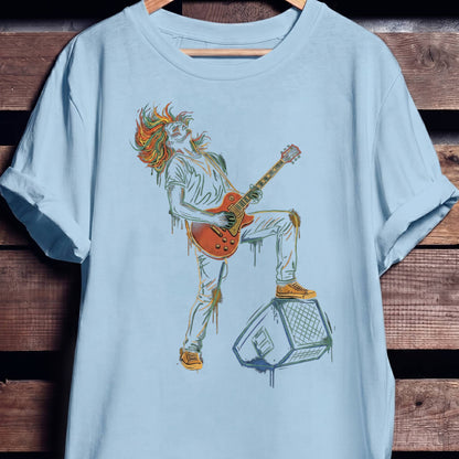 Classic Rock Electric Guitarist Tee - The Music Frontiers