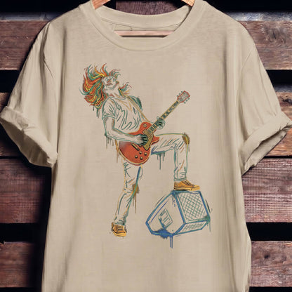 Classic Rock Electric Guitarist Tee - The Music Frontiers