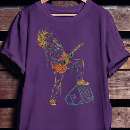 Classic Rock Electric Guitarist Tee - The Music Frontiers
