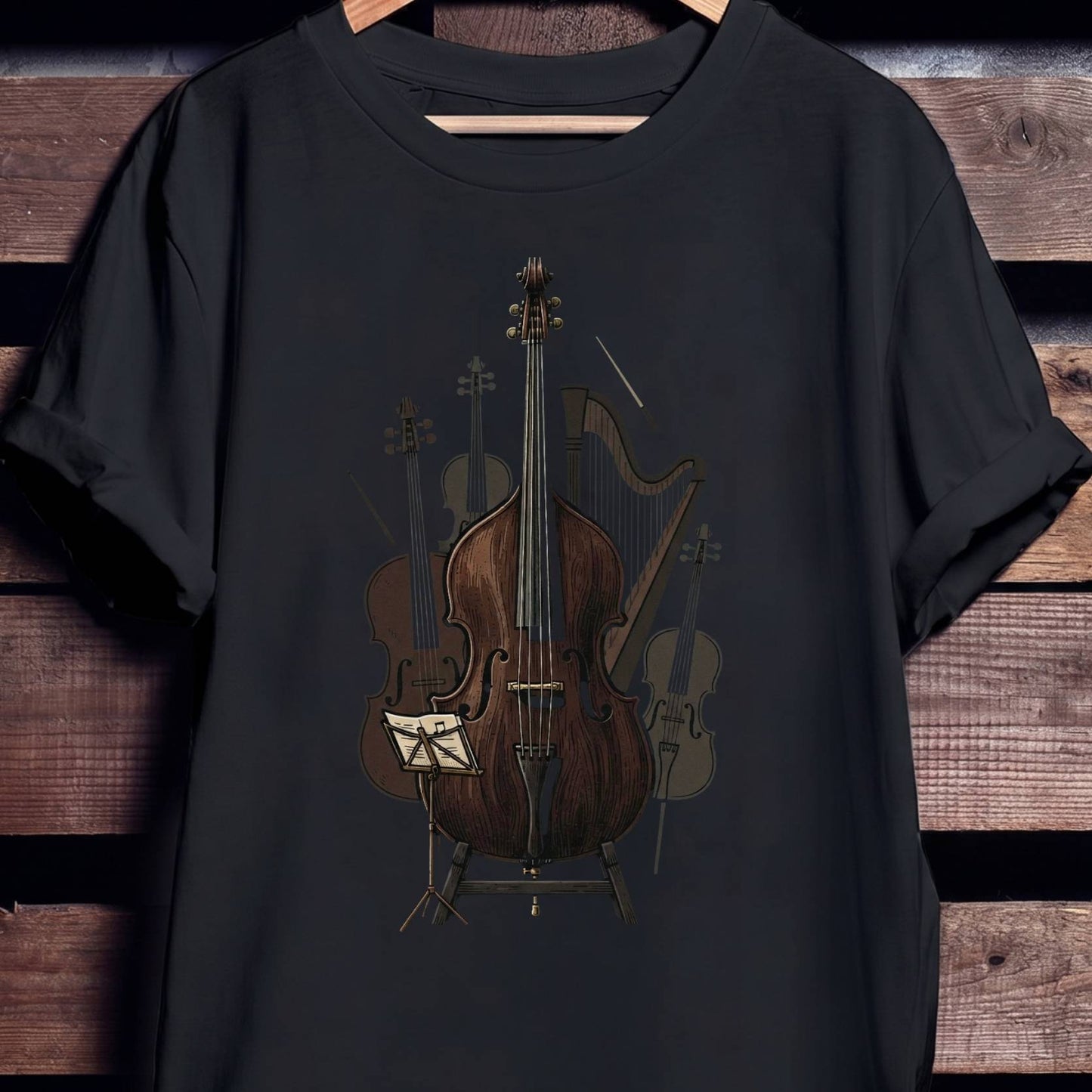 Classical Orchestra Bass Instrument Tee - Unisex Standard T-Shirt