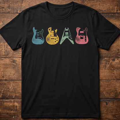 Colorful Pop Art Electric Guitar Bodies T-Shirt - The Music Frontiers