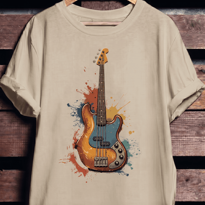 Colorful Splash Bass Guitar Tee - The Music Frontiers