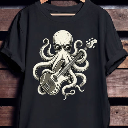 Cool Octopus Musician Art Tee - Unisex Standard T-Shirt