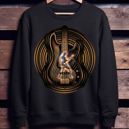 Cosmic Bass Player Galaxy Tee - Unisex Standard Crew Neck Sweatshirt