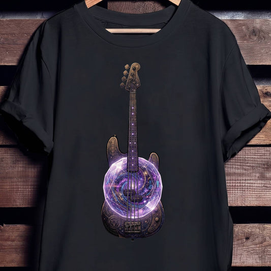 Cosmic Galaxy Bass Guitar Tee - Unisex Standard T-Shirt