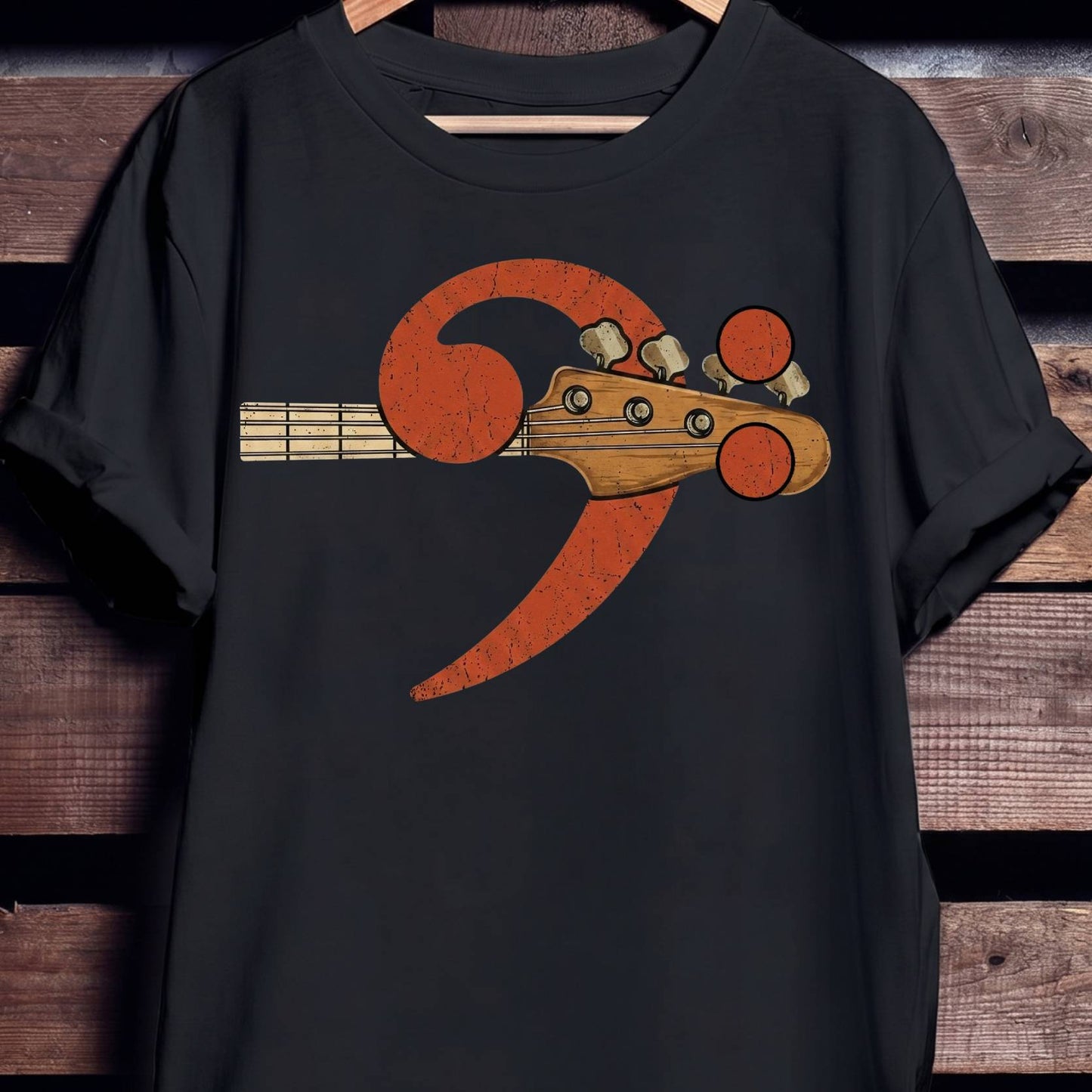 Creative Bass Clef Art Tee - Unisex Standard T-Shirt
