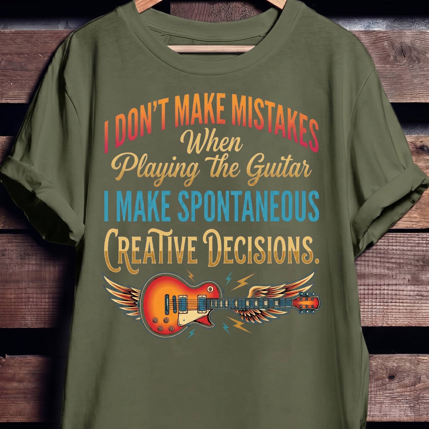 "Creative Decisions" Electric Guitarist Tee