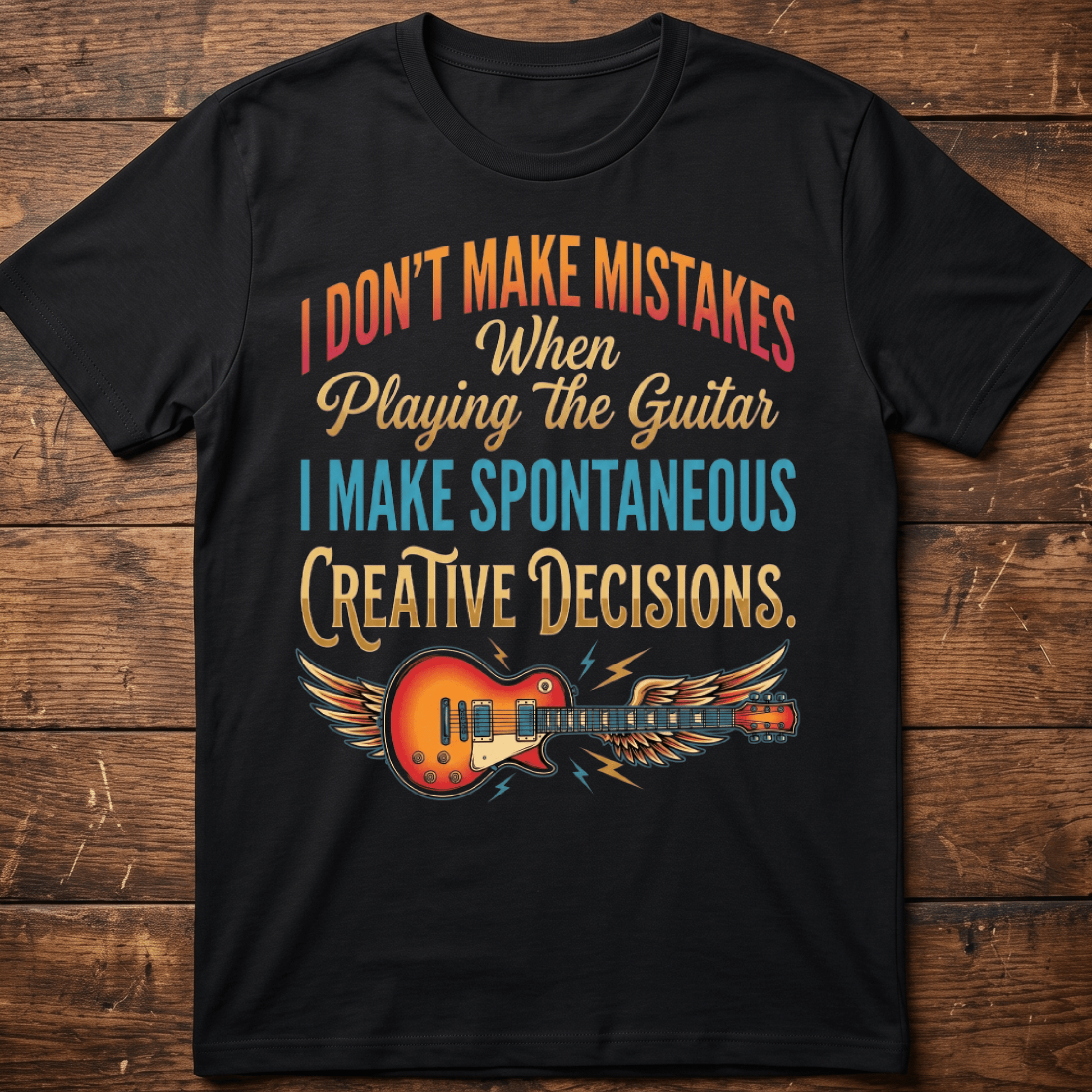"Creative Decisions" Electric Guitarist Tee - The Music Frontiers