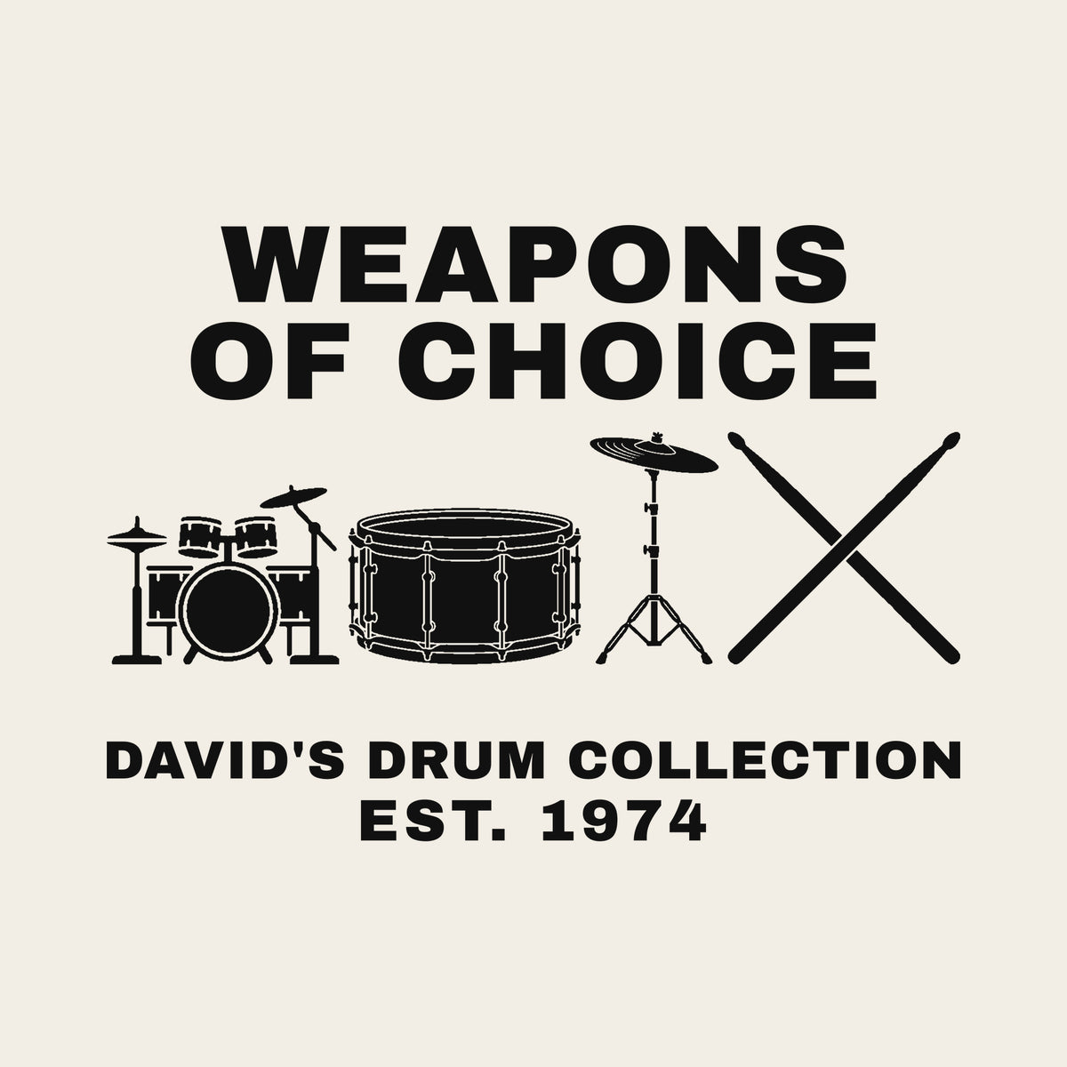 Drum Collection , Name Gift for Drummer design artwork on its own, personalized with your details