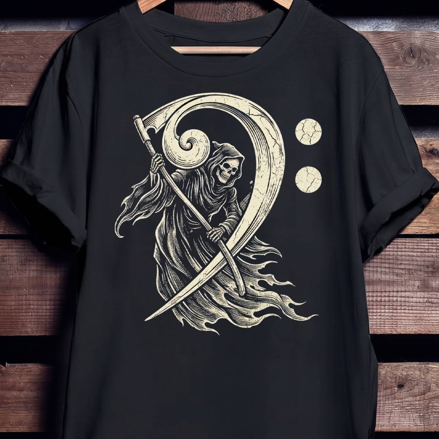 Death Bass Clef Graphic T-Shirt