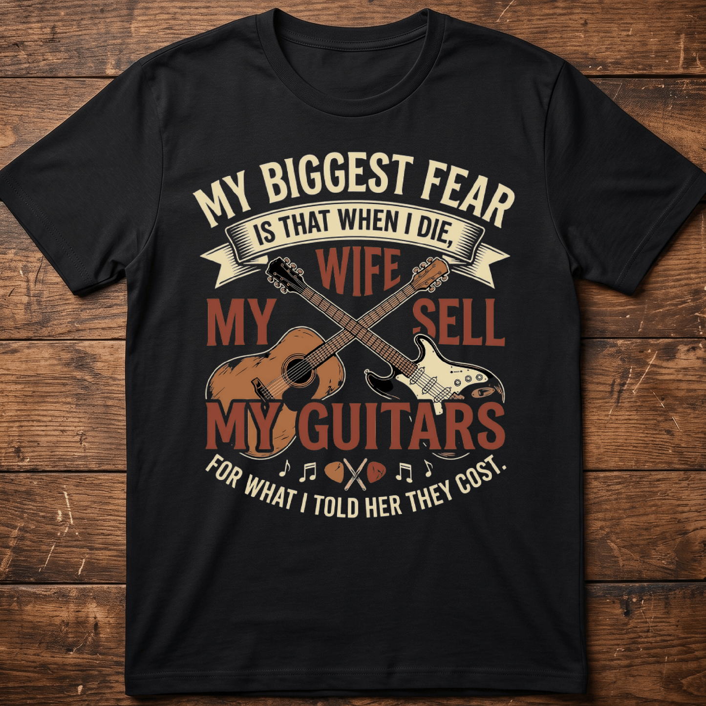 "Don't Sell My Guitars" Vintage Tee — Funny Musician Gift - The Music Frontiers