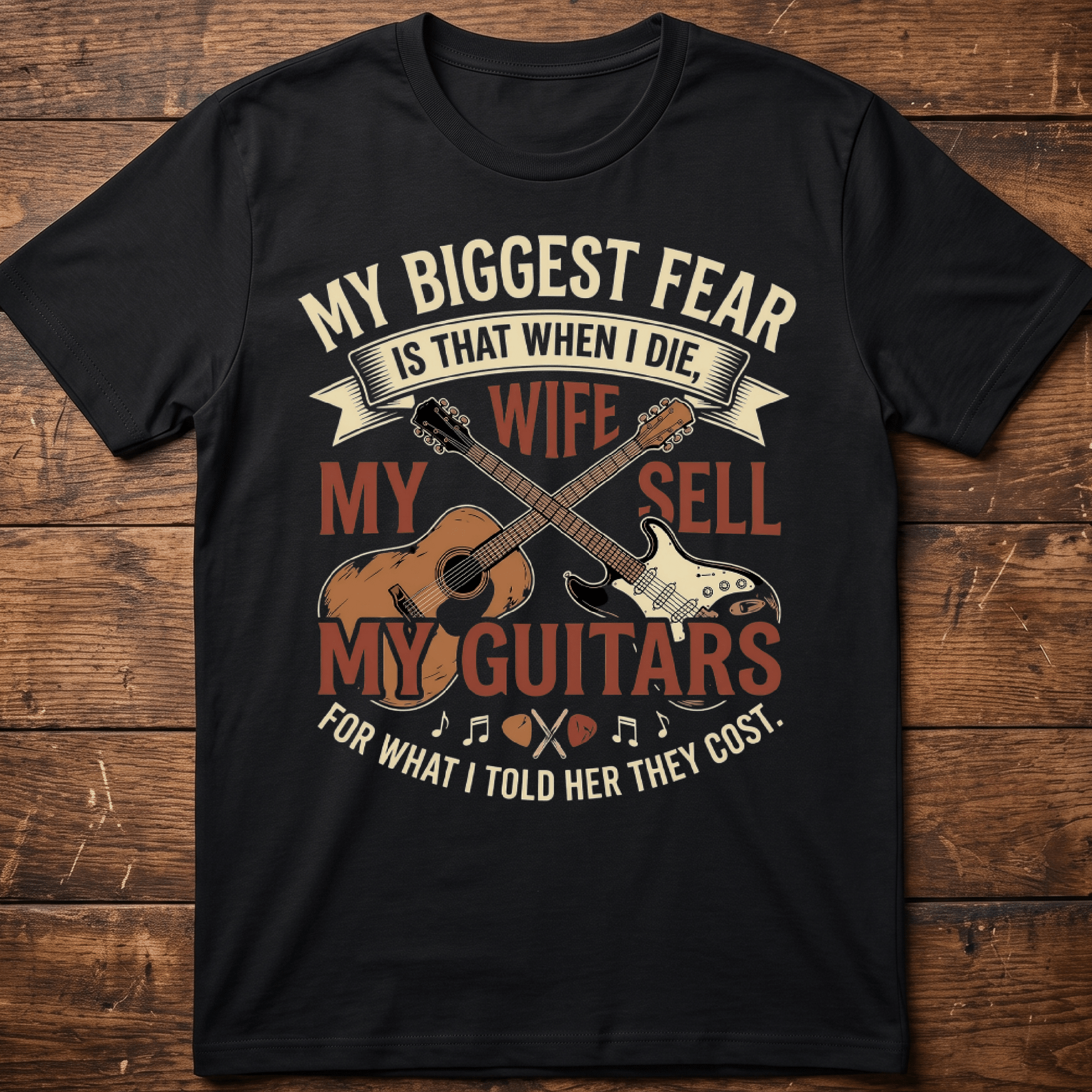 "Don't Sell My Guitars" Vintage Tee — Funny Musician Gift - The Music Frontiers