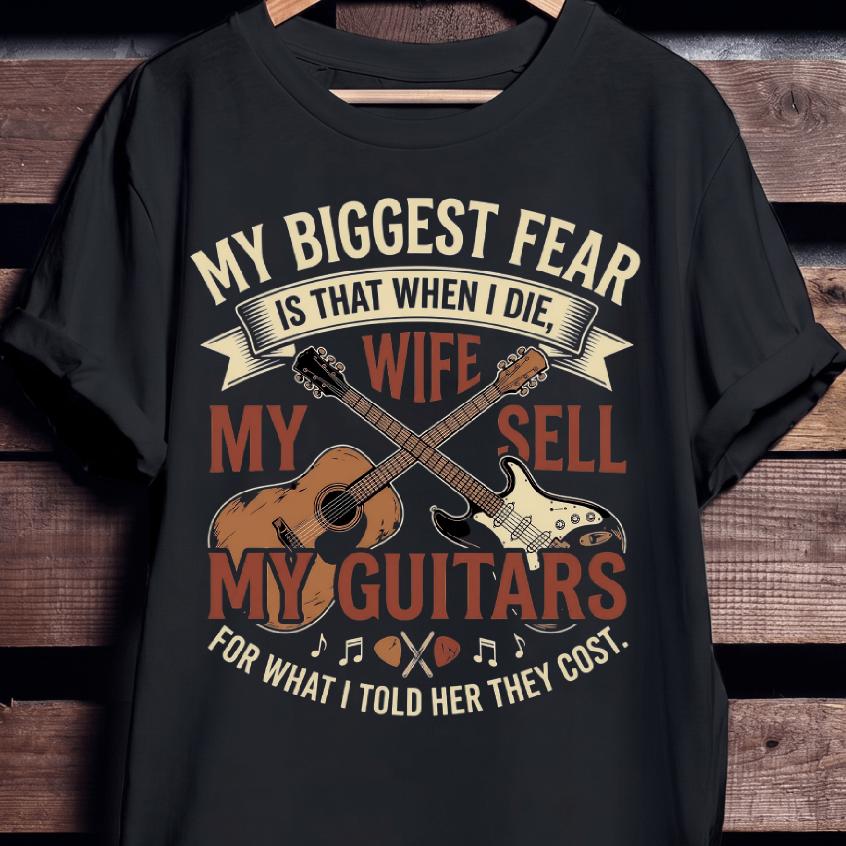 "Don't Sell My Guitars" Vintage Tee — Funny Musician Gift - The Music Frontiers