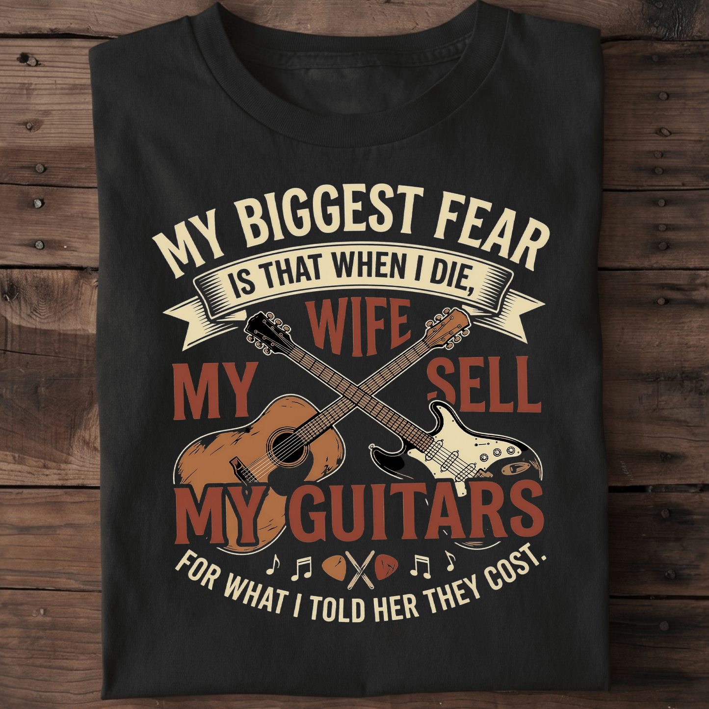 "Don't Sell My Guitars" Vintage Tee — Funny Musician Gift - The Music Frontiers
