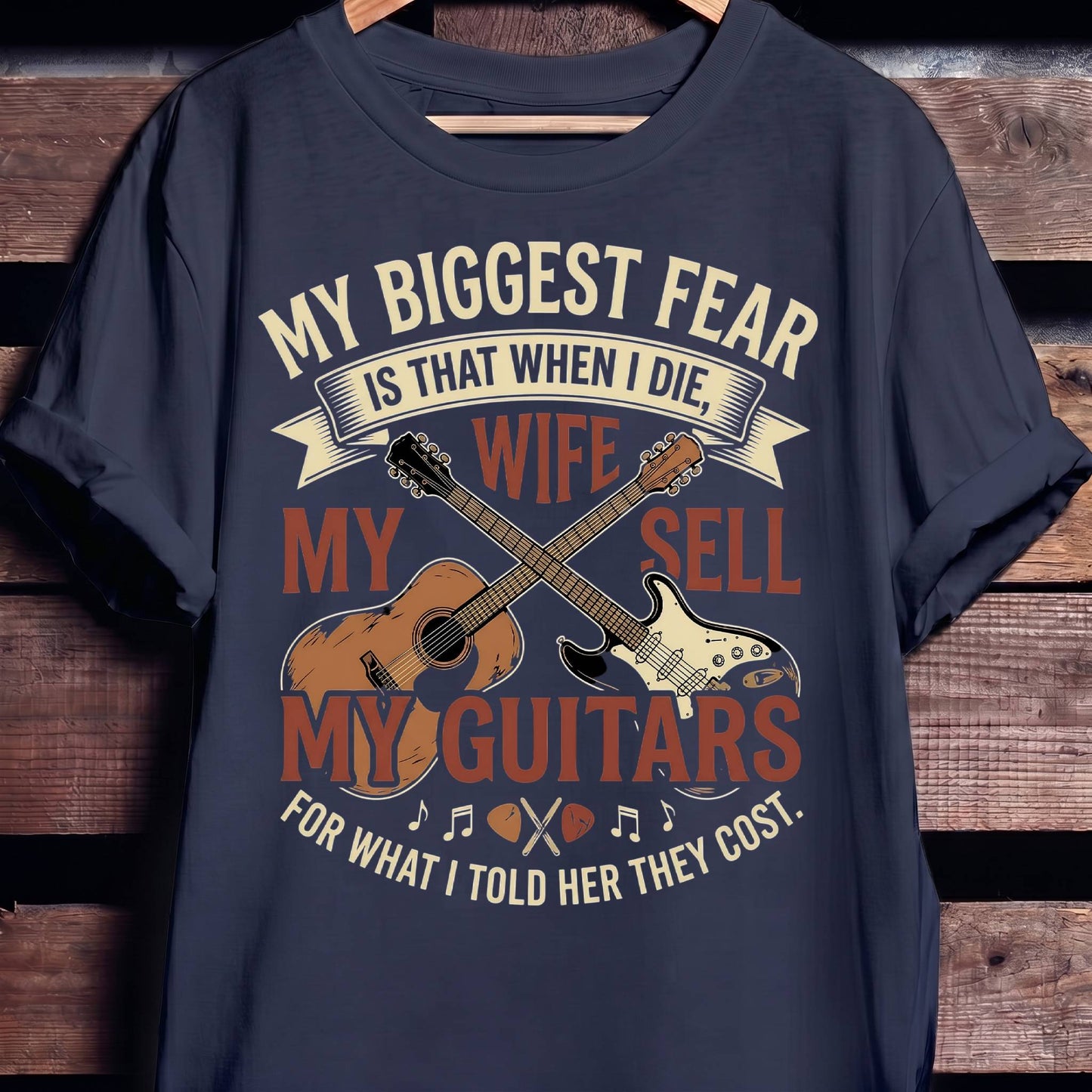 "Don't Sell My Guitars" Vintage Tee — Funny Musician Gift - The Music Frontiers