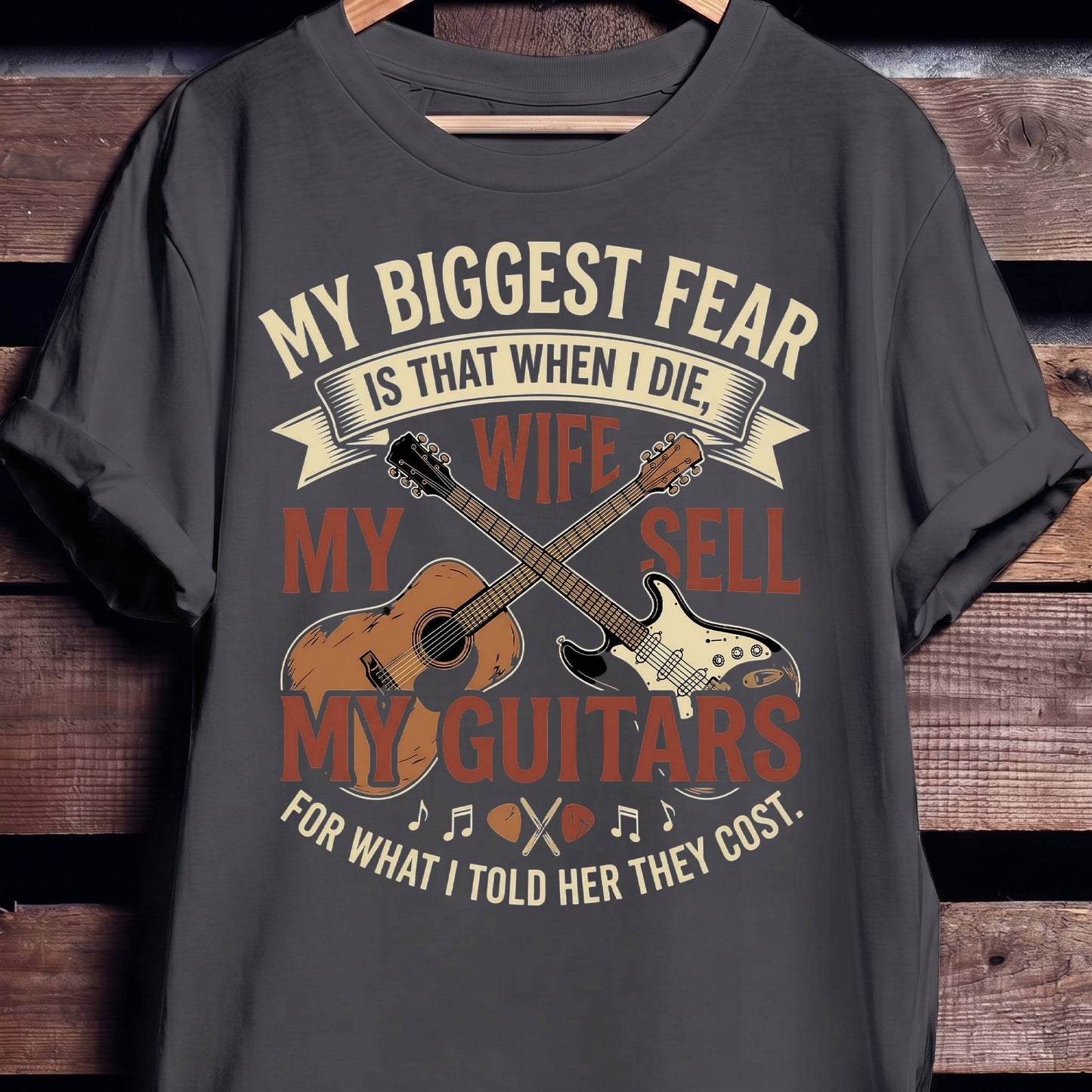 "Don't Sell My Guitars" Vintage Tee — Funny Musician Gift - The Music Frontiers