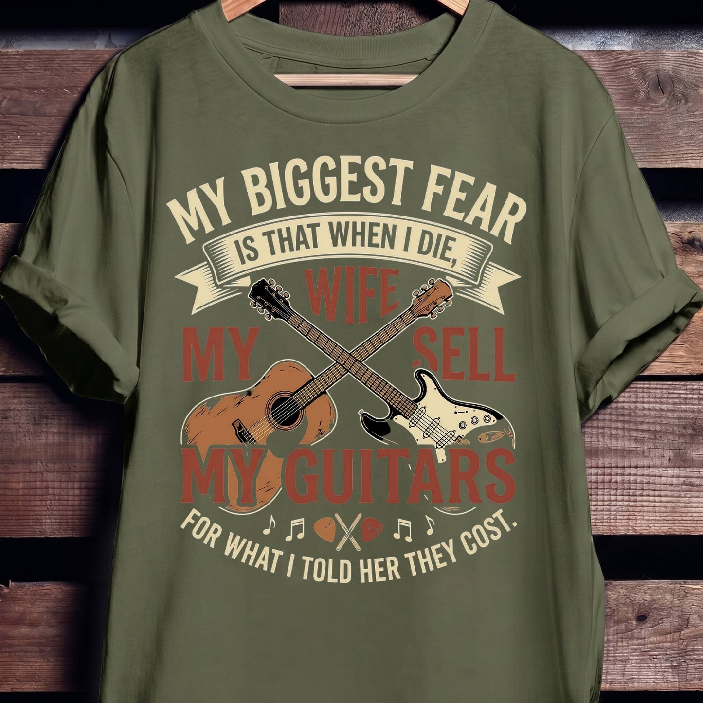 "Don't Sell My Guitars" Vintage Tee — Funny Musician Gift - The Music Frontiers