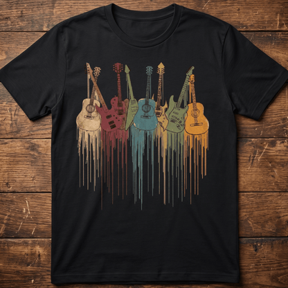 Dripping Paint Guitar Collection Tee - The Music Frontiers