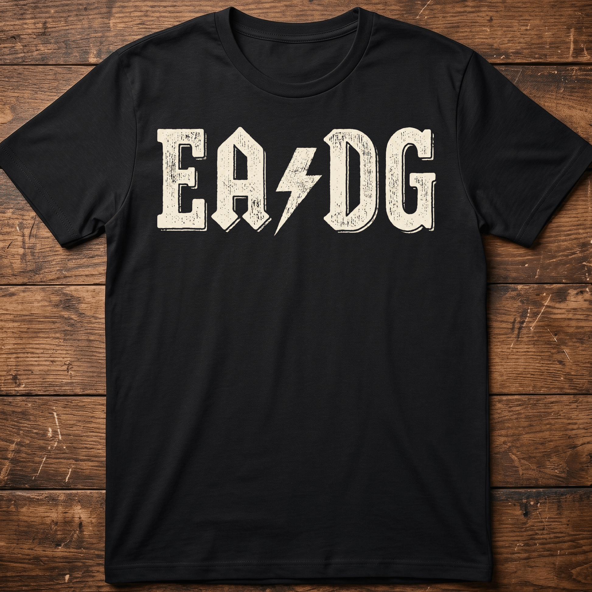 EADG Bass Strings Rock Lightning Tee - The Music Frontiers