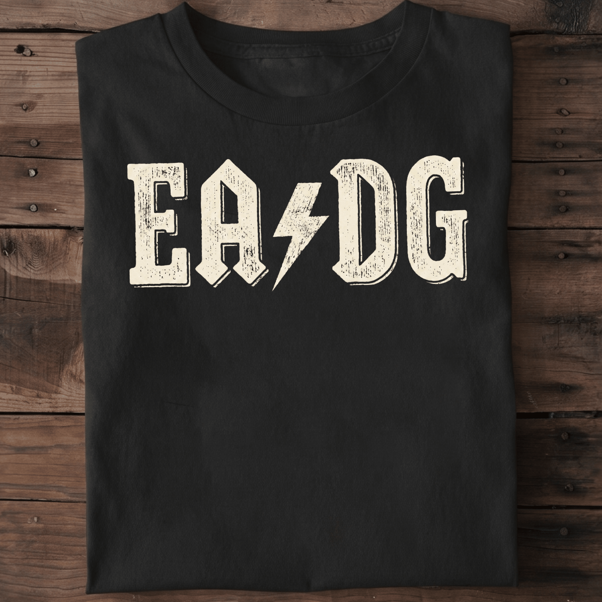 EADG Bass Strings Rock Lightning Tee - The Music Frontiers