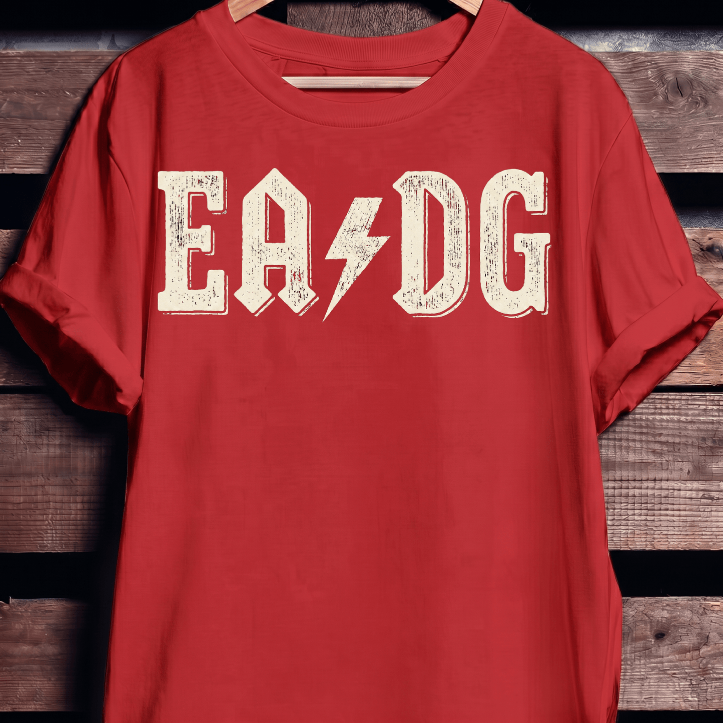 EADG Bass Strings Rock Lightning Tee - The Music Frontiers