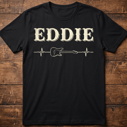 Eddie Guitar Heartbeat Lifeline Retro T-Shirt - The Music Frontiers