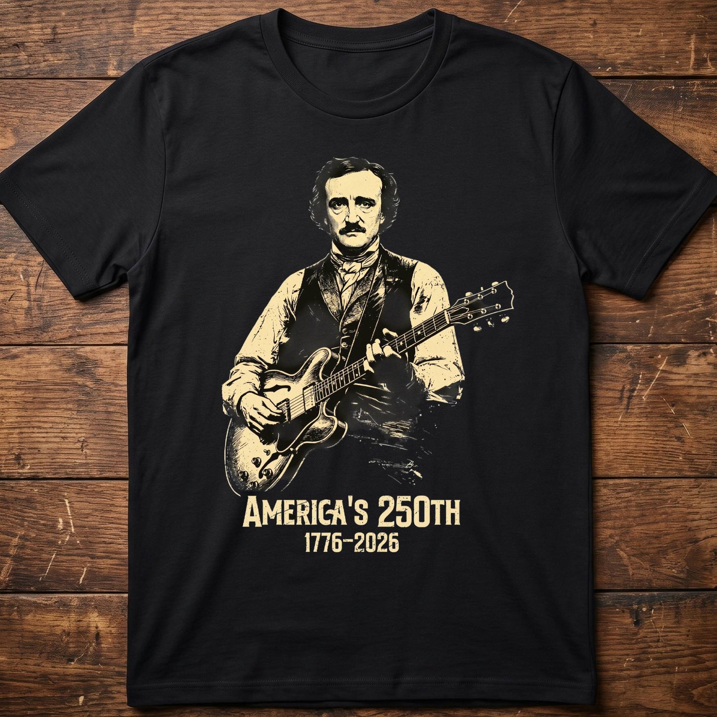 Edgar Allan Poe Playing Guitar America 250 - The Music Frontiers