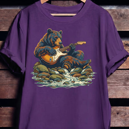 Electric Guitarist Bear Wilderness Tee