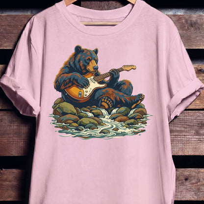 Electric Guitarist Bear Wilderness Tee