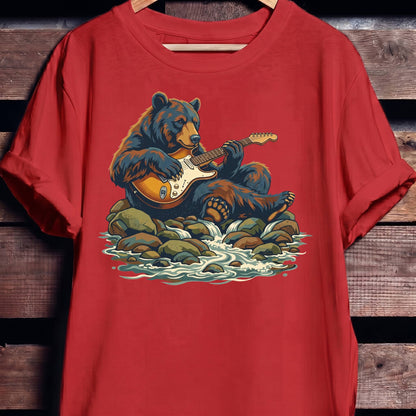 Electric Guitarist Bear Wilderness Tee