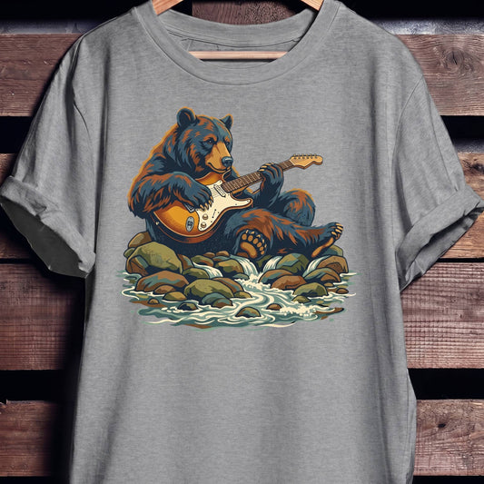 Electric Guitarist Bear Wilderness Tee
