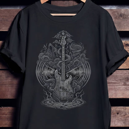 Epic Dark Fantasy Bass Guitar Tee - Unisex Standard T-Shirt