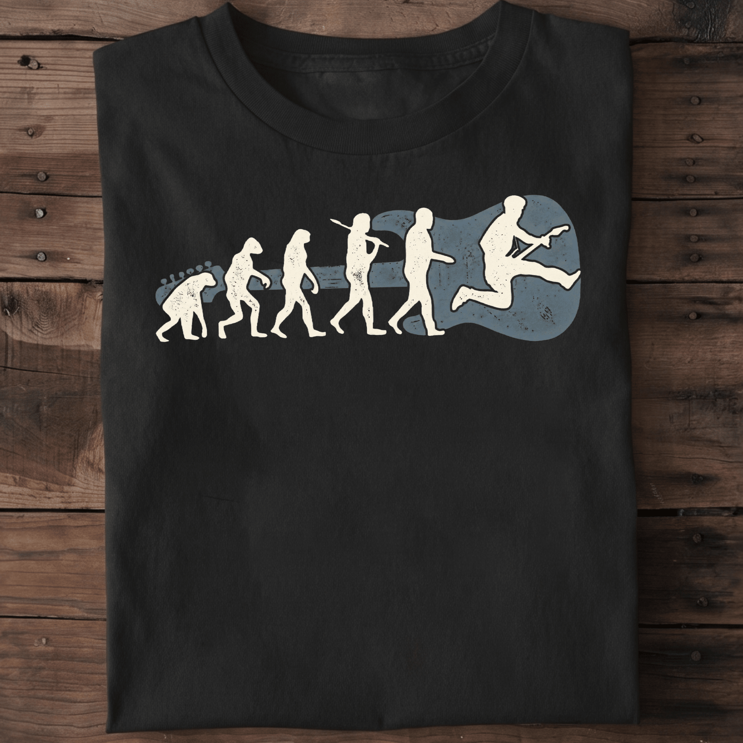 Evolution of Guitar Player Vintage T-Shirt - The Music Frontiers